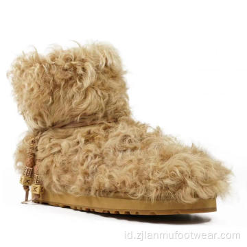2023 Fashion Non-Slip Flat Sheepskin Winter Snow Boots